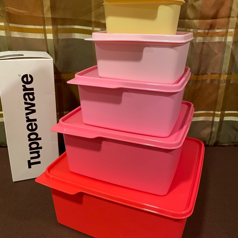 Keep tabs Tupperware 5 pieces set